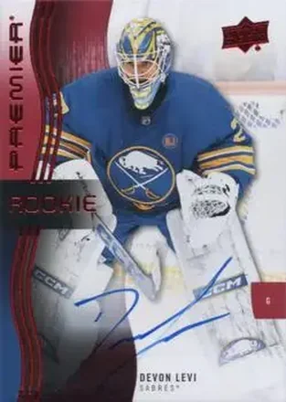 2023-24 Upper Deck Premier - Auto #119 - Devon Levi - Buffalo Sabres