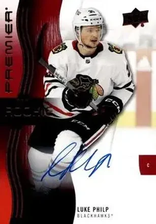 2023-24 Upper Deck Premier - Auto #130 - Luke Philp - Chicago Blackhawks