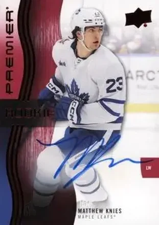 2023-24 Upper Deck Premier - Auto #138 - Matthew Knies - Toronto Maple Leafs