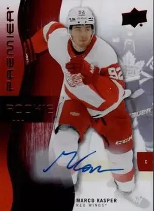 2023-24 Upper Deck Premier - Auto #145 - Marco Kasper - Detroit Red Wings
