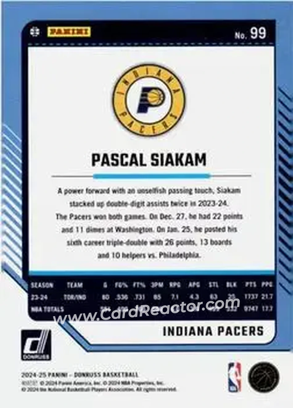 Back of Pascal Siakam