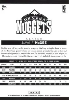 Back of JaVale McGee