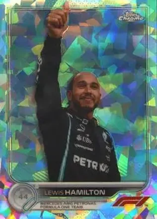 2022 Topps Chrome Sapphire Edition Formula 1 - Aqua #5b - Lewis Hamilton - Mercedes-AMG Petronas Formula One Team