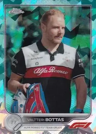 2022 Topps Chrome Sapphire Edition Formula 1 - Aqua #58 - Valtteri Bottas - Alfa Romeo Racing Orlen
