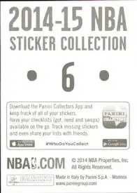2014-15 Panini NBA Sticker Collection #6 - Card #6 - Boston Celtics - Back