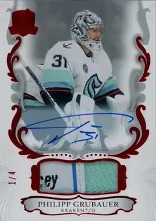 2023-24 Upper Deck The Cup - Red Foil #88 - Philipp Grubauer - Seattle Kraken