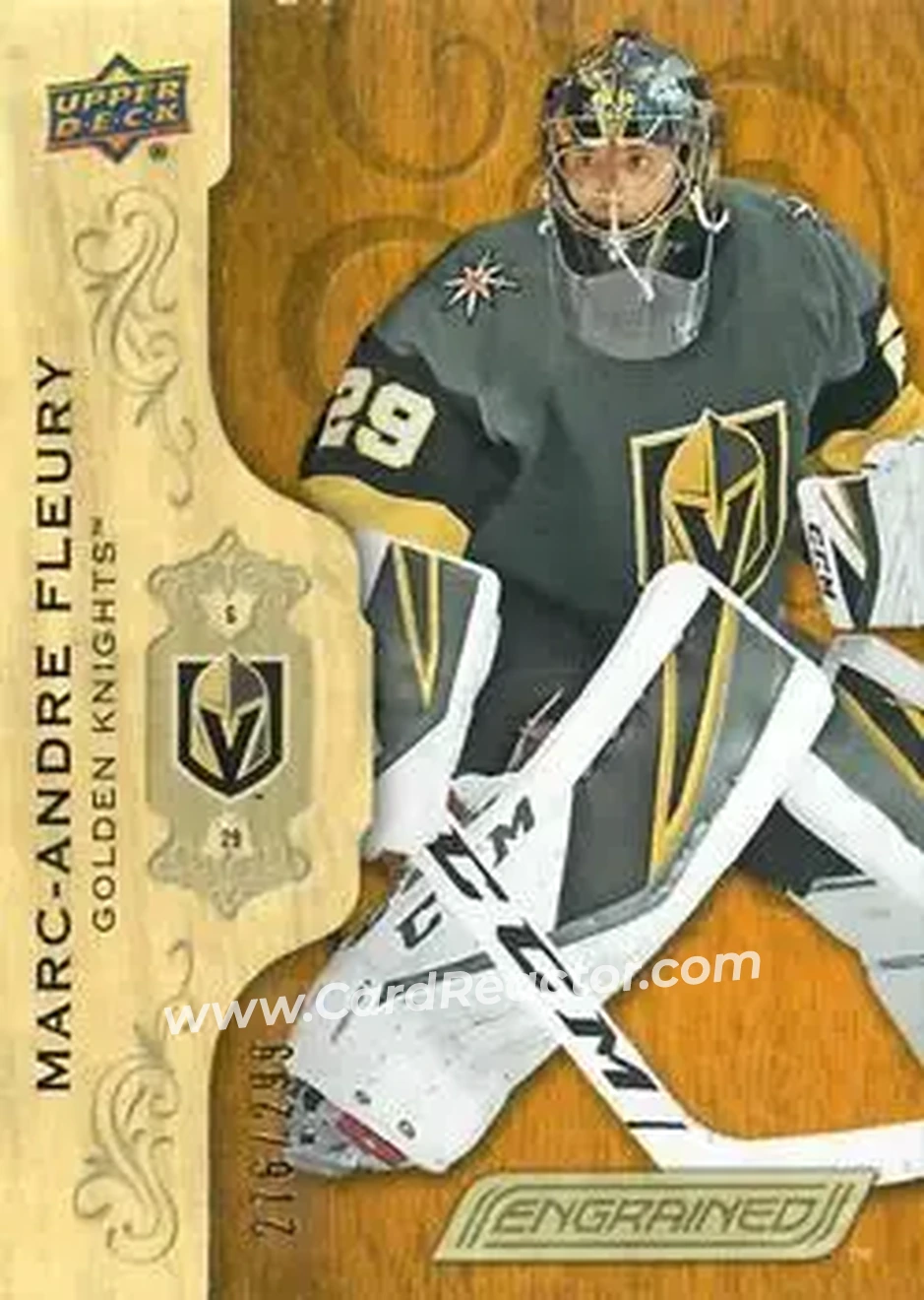 2018-19 Upper Deck Engrained #15 - Marc-Andre Fleury - Vegas Golden Knights - Front
