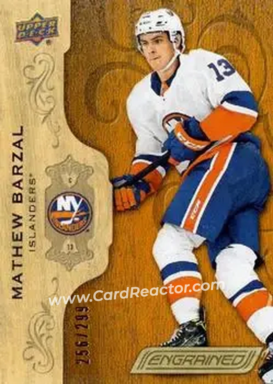 2018-19 Upper Deck Engrained #16 - Mathew Barzal - New York Islanders - Front