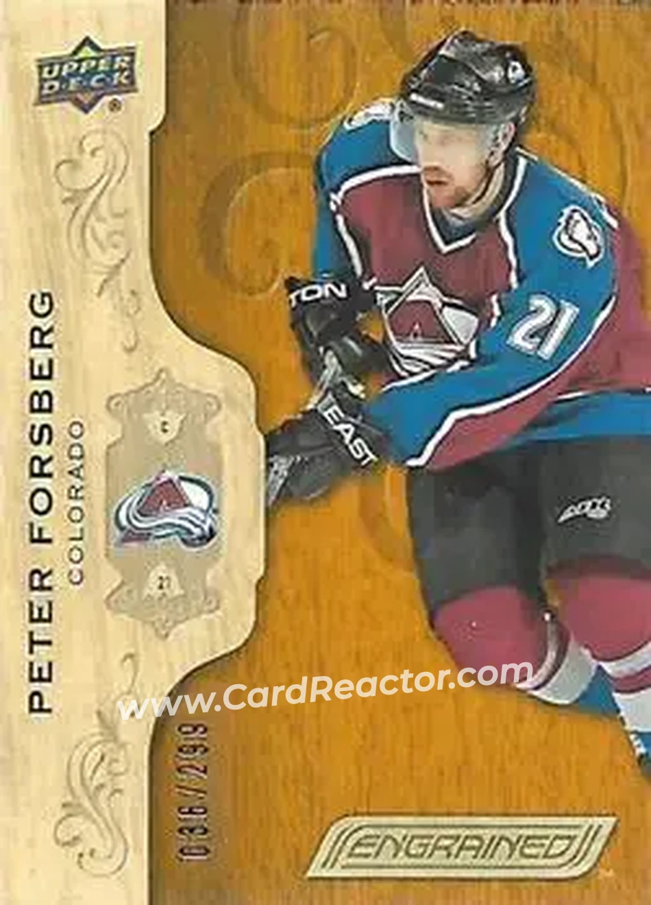 2018-19 Upper Deck Engrained #46 - Peter Forsberg - Colorado Avalanche - Front 2018-19 Upper Deck Engrained #46 - Peter Forsberg - Colorado Avalanche - Front
