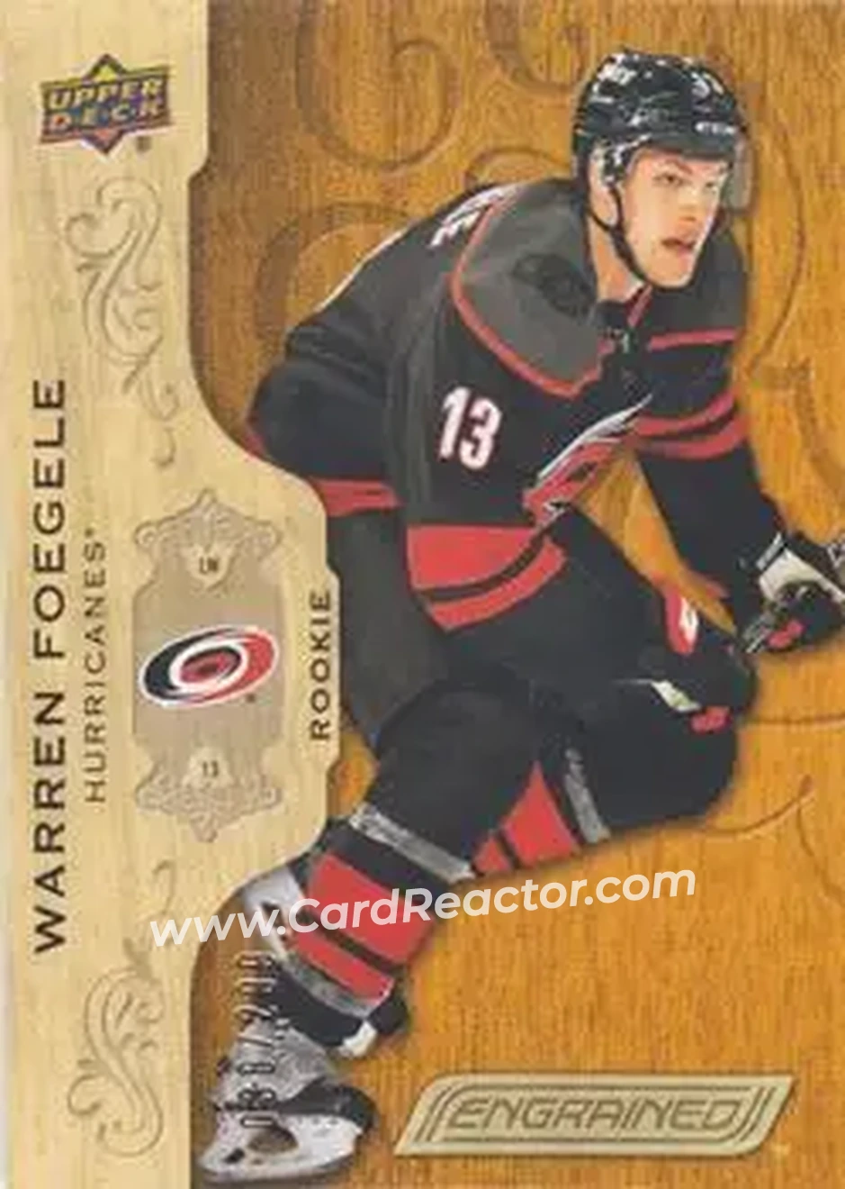 2018-19 Upper Deck Engrained #100 - Warren Foegele - Carolina Hurricanes - Front