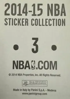 2014-15 Panini NBA Sticker Collection (European Edition) #3 - Rajon Rondo - Boston Celtics - Back