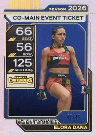 2026 Panini Contenders PFL - Co-Main Event Ticket #22 - Elora Dana