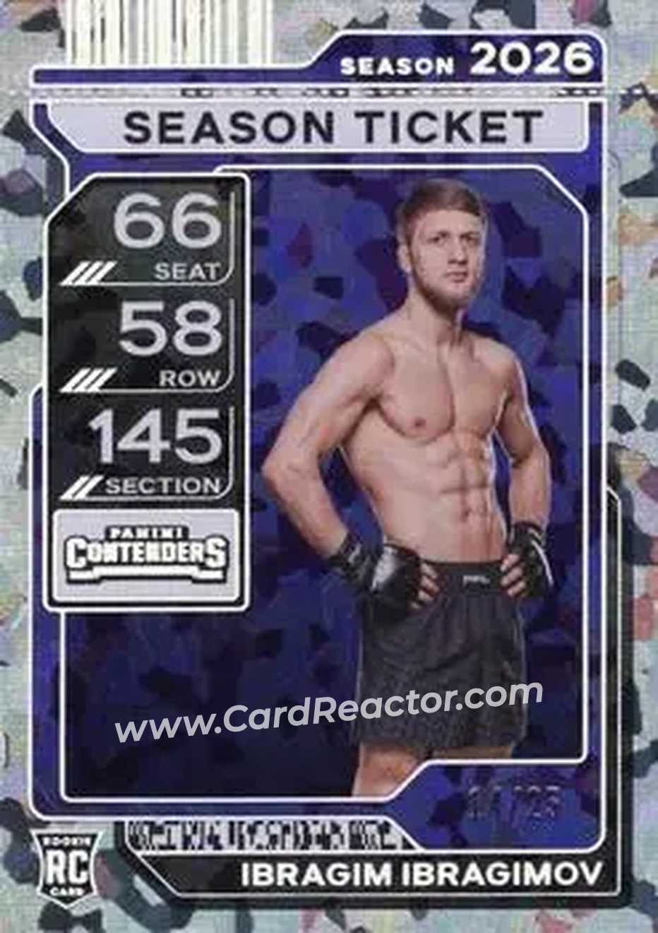 2026 Panini Contenders PFL - Cracked Ice Ticket #82 - Ibragim Ibragimov - Front