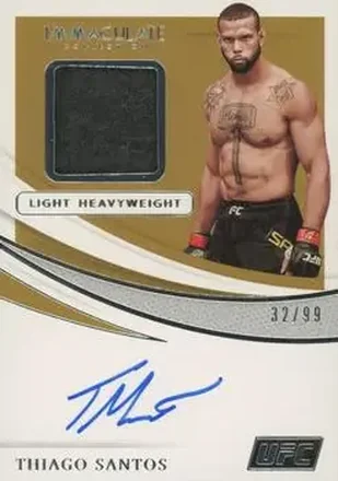 2021 Panini Immaculate Collection UFC - Memorabilia Autographs #MA-TST - Thiago Santos