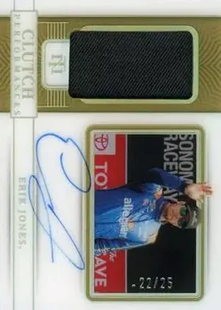 2023 Panini National Treasures - Clutch Performances Holo Silver #CP-EJN - Erik Jones - Legacy Motor Club