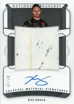 2023 Panini National Treasures - Colossal Materials Signatures #5 - Kaz Grala - Sam Hunt Racing