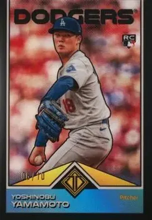 2024 Topps Transcendent Collection - Image Variation Black Refractor #3 - Yoshinobu Yamamoto - Los Angeles Dodgers