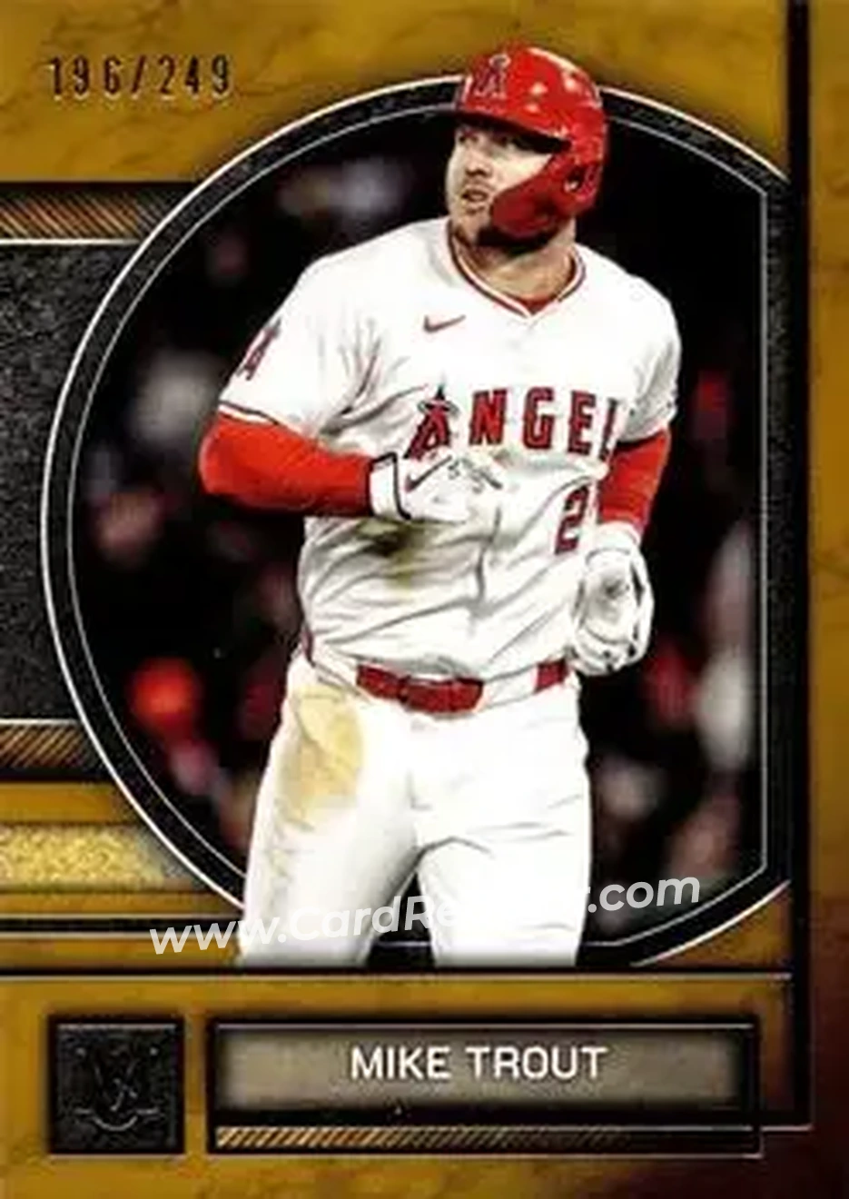2025 Topps Museum Collection - Gold #100 - Mike Trout - Los Angeles Angels - Front