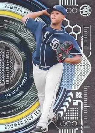 2017 Bowman High Tek - Pattern 6 - Hexagon Blob #BHT-AE - Anderson Espinoza - San Diego Padres