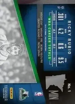 Back of Ricky Rubio