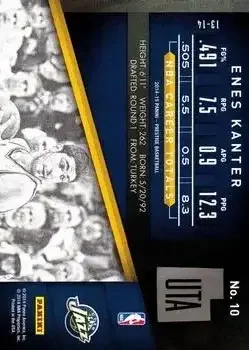 Back of Enes Kanter