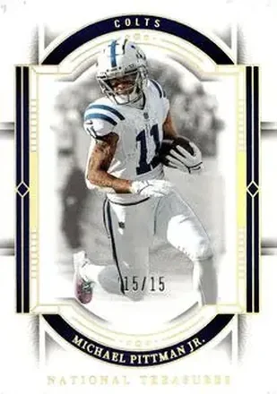 2023 Panini National Treasures - Holo Gold #42 - Michael Pittman Jr. - Indianapolis Colts