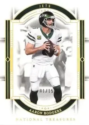 2023 Panini National Treasures - Holo Gold #77 - Aaron Rodgers - New York Jets