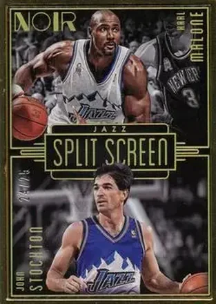 2017-18 Panini Noir #273 - John Stockton - Karl Malone SN25 - Utah Jazz - Utah Jazz