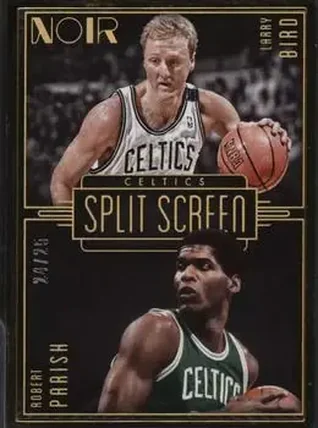 2017-18 Panini Noir #284 - Robert Parish - Larry Bird SN25 - Boston Celtics - Boston Celtics
