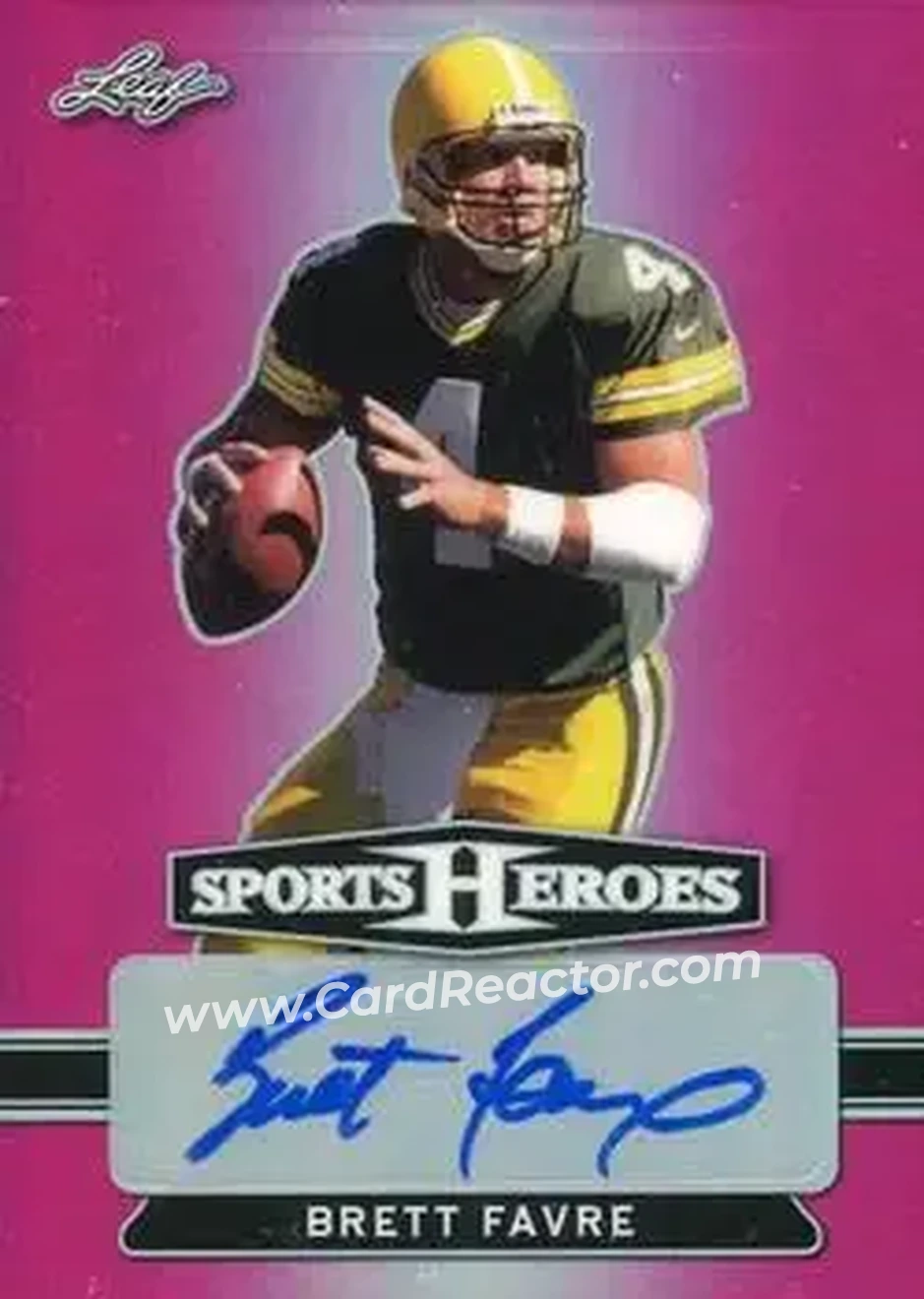 2018 Leaf Metal Sports Heroes - Pink #BA-BF1 - Brett Favre - Green Bay Packers - Front