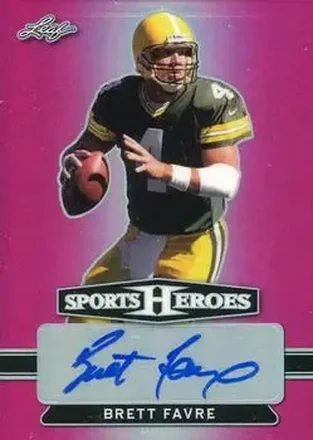2018 Leaf Metal Sports Heroes - Pink #BA-BF1 - Brett Favre - Green Bay Packers