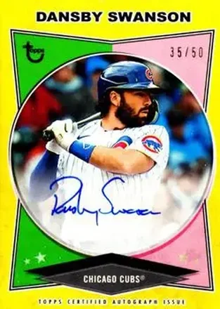 2023 Topps Brooklyn Collection - Autographs Gold #AC-DS - Dansby Swanson - Chicago Cubs