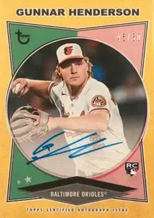2023 Topps Brooklyn Collection - Autographs Gold #AC-GH - Gunnar Henderson - Baltimore Orioles