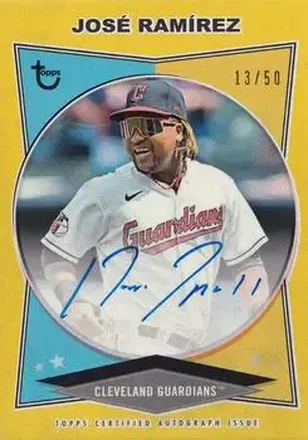 2023 Topps Brooklyn Collection - Autographs Gold #AC-JRA - José Ramírez - Cleveland Guardians