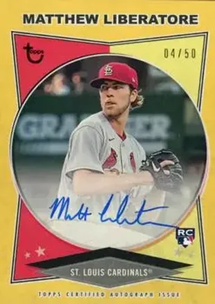 2023 Topps Brooklyn Collection - Autographs Gold #AC-ML - Matthew Liberatore - St. Louis Cardinals