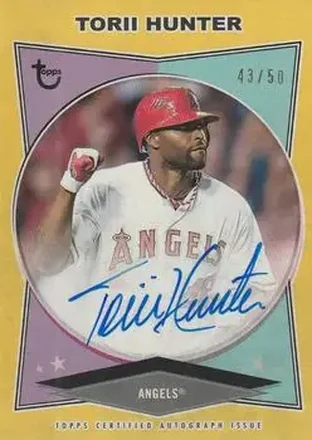 2023 Topps Brooklyn Collection - Autographs Gold #AC-TH - Torii Hunter - Los Angeles Angels