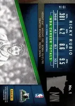 Back of Ricky Rubio