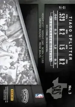 Back of Tiago Splitter