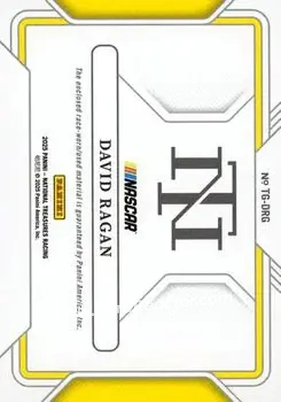 2025 Panini National Treasures - Track Gear #TG-DRG - David Ragan - Roush Fenway Racing - Back