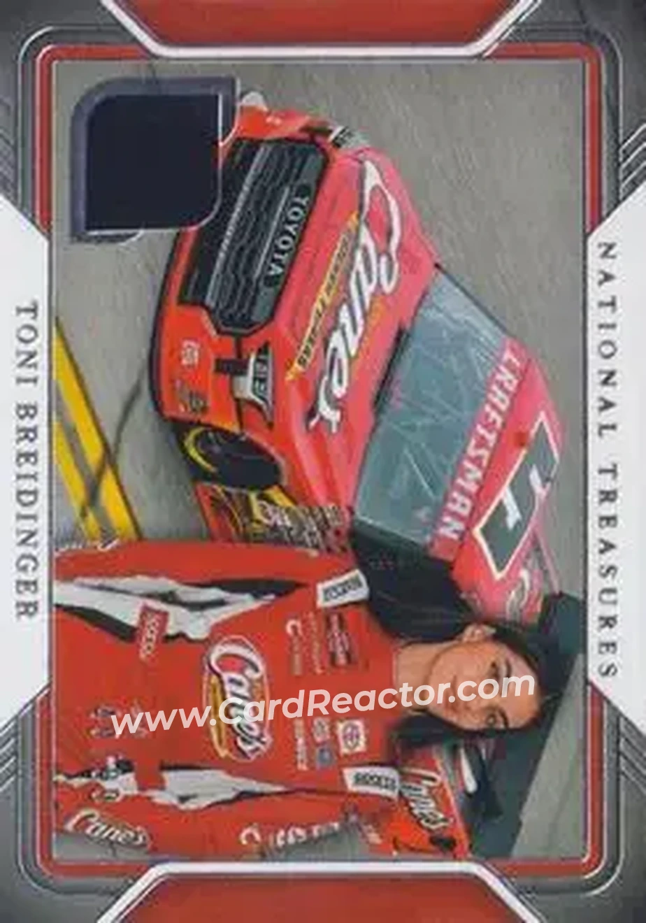 2025 Panini National Treasures - Track Gear #TG-TBR - Toni Breidinger - Tricon Garage - Front 2025 Panini National Treasures - Track Gear #TG-TBR - Toni Breidinger - Tricon Garage - Front