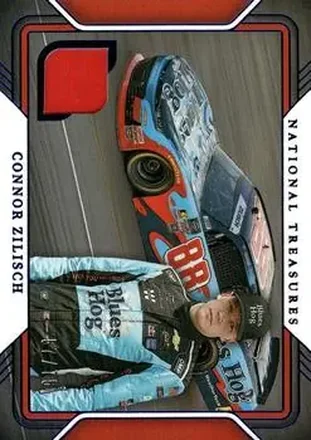 2025 Panini National Treasures - Track Gear Blue #TG-CZC - Connor Zilisch - JR Motorsports
