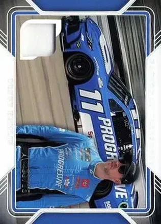 2025 Panini National Treasures - Track Gear Holo Silver #TG-DHN - Denny Hamlin - Joe Gibbs Racing