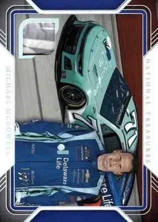 2025 Panini National Treasures #TG-MMD Track Gear Holo Silver Michael McDowell