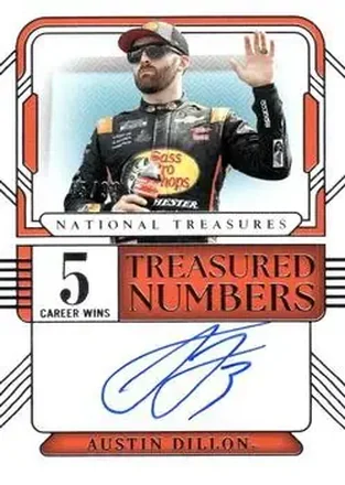 2025 Panini National Treasures - Treasured Numbers Signatures #TNS-ADN - Austin Dillon - Richard Childress Racing