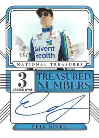 2025 Panini National Treasures #TNS-EJS Treasured Numbers Signatures Erik Jones