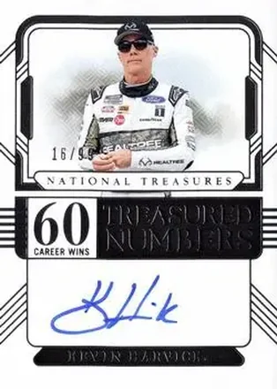 2025 Panini National Treasures #TNS-KHK Treasured Numbers Signatures Kevin Harvick