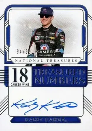 2025 Panini National Treasures #TNS-RNM Treasured Numbers Signatures Kasey Kahne