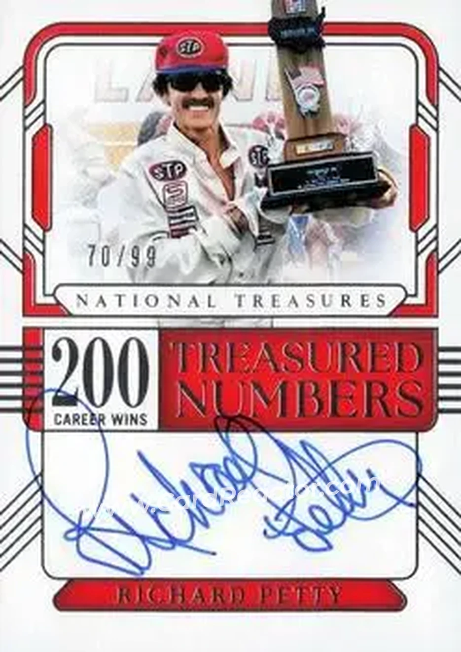 2025 Panini National Treasures - Treasured Numbers Signatures #TNS-RPY - Richard Petty - Petty Enterprises - Front