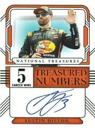 2025 Panini National Treasures - Treasured Numbers Signatures Green #TNS-ADN - Austin Dillon - Richard Childress Racing