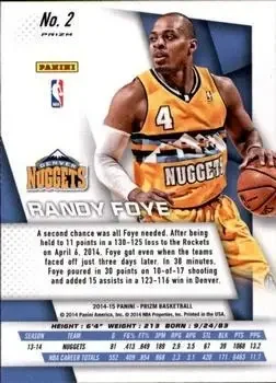 Back of Randy Foye